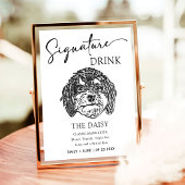Cavoodle Dog Trouwhandtekening Drink Teken Poster