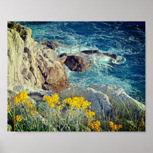 Cavtat Rocky Beach Uitzicht Holiday Poster