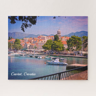 Cavtat, uitzicht van de stad Kroatië Legpuzzel