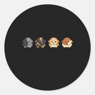 Cavy Guinee Pig Rodent Team Squad Ronde Sticker