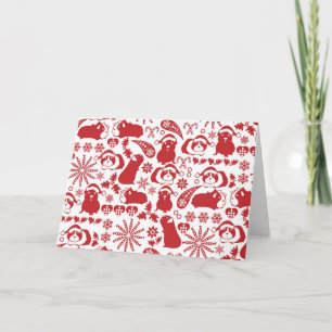 Cavy Kerstmis Feestdagen Kaart