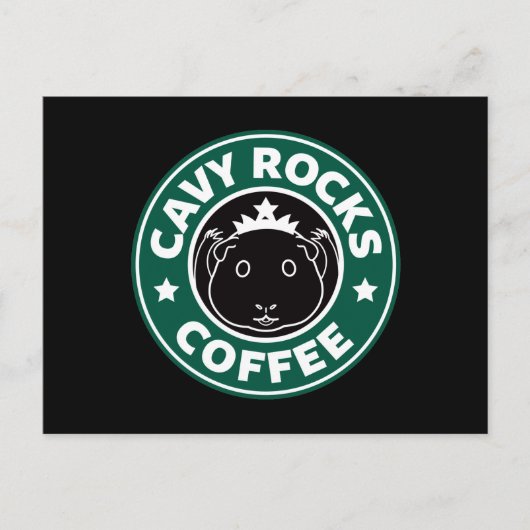 Cavy Rocks Coffee Briefkaart (Voorkant)