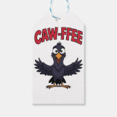 CAW-FREE Funny Crow Koffie Liefhebber Cadeaulabel (Voorkant)