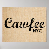 Cawfee New York grappig poster (Voorkant)