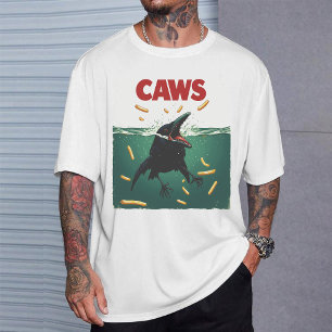 "CAWS" Grappige Kraai Kaken Poster Parodie T-shirt