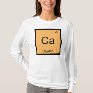 Cayden naam scheikunde element periodiek systeem t-shirt