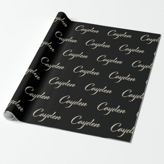 Cayden Vorname Name edles Geschenkpapier Papier (Uitgerold)