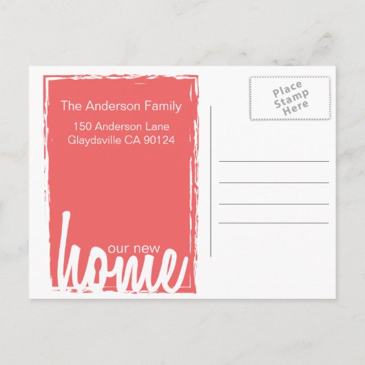 Cayenn & White Home Key Lock New Home Aankondiging (Achterkant)