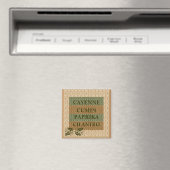 CAYENNE, CUMIN, PAPRIKA, CILANTRO KITCHEN MAGNET (In Situ (Lave-vaisselle))