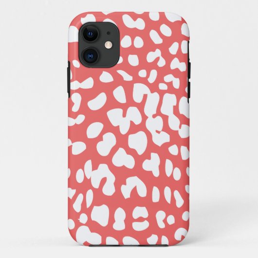 Cayenne en White Leopard Print iPhone 5 Hoesje (Achterkant)