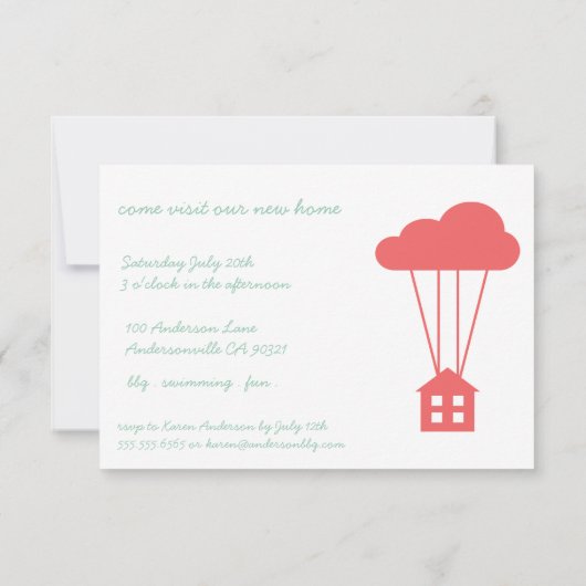 Cayenne House & Cloud Invitation de chauffage dome (Dos)