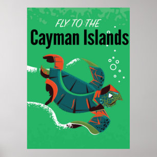 Cayman-eilanden vintage reisposter poster