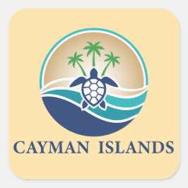 Cayman Islands Caribbean Vierkante Sticker