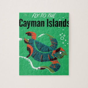 Cayman Islands vintage reisposter Legpuzzel