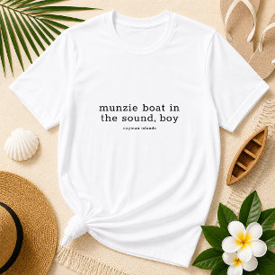 Cayman Islands Volkslied Munzie Boat in de Sound T-shirt
