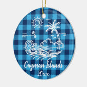 Caymaneilanden Buffalo kerstmis Keramisch Ornament (Links)