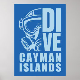 Caymaneilanden duiken poster