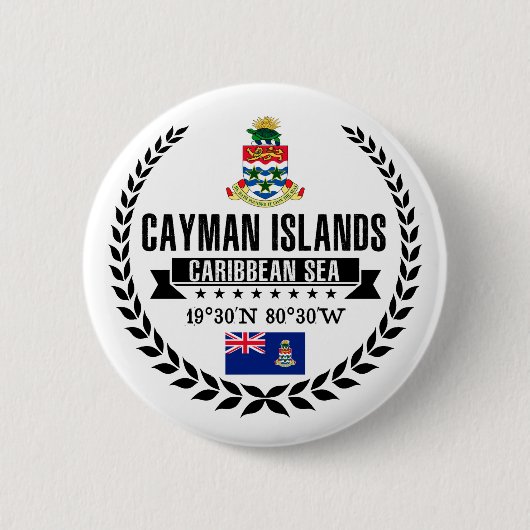 Caymaneilanden Ronde Button 5,7 Cm (Voorkant)