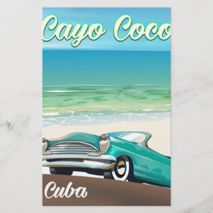 Cayo Coco cuban vakantie-poster Briefpapier
