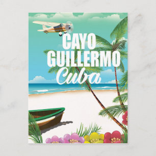 Cayo Guillermo-poster voor stratingsvakantie Briefkaart