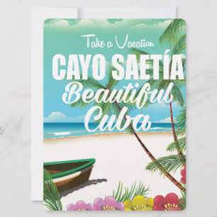 Cayo Saetía Cuba-poster Kaart