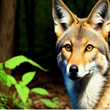 Cayote van 1996 in de bosaffier