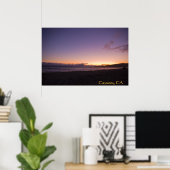 Cayucos, CA Beach Sunset Poster 2 (Bureau à domicile)