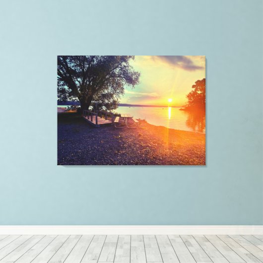 CAYUGA LAKE CANVAS PRINT (Insitu (Houten vloer))