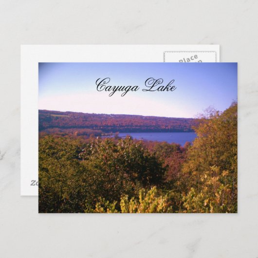 CAYUGA LAKE IN AUTUMN briefkaart (Voorkant / Achterkant)