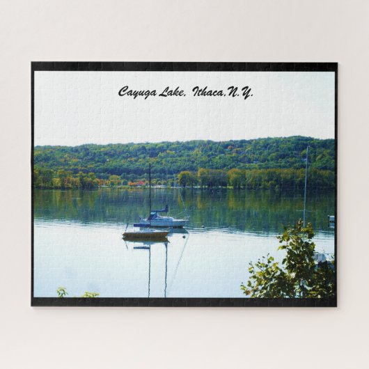 CAYUGA LAKE IN AUTUMN LEGPUZZEL (Horizontaal)