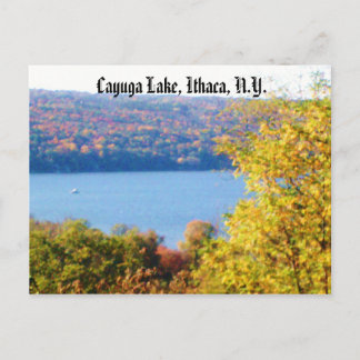 CAYUGA LAKE, ITHACA, NEW YORK briefkaart
