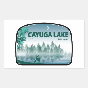 Cayuga Lake New York Deer Rechthoekige Sticker