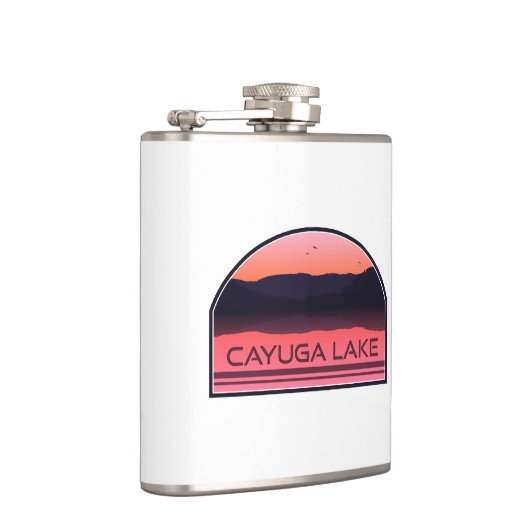 Cayuga Lake New York Red Sunrise Heupfles (Rechts)