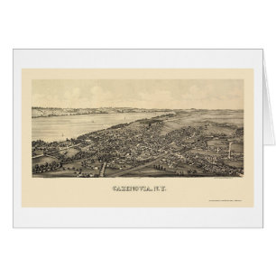 Cazenovia, carte panoramique de NY - 1890