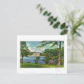 Cazenovia Park Uitzicht van het meer en het casino Briefkaart (Staand voorkant)