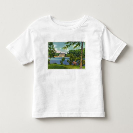 Cazenovia Park Uitzicht van het meer en het casino Kinder Shirts (Voorkant)