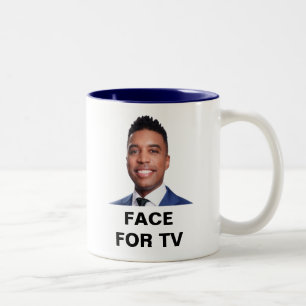 CB Face voor tv Tweekleurige Koffiemok