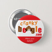 CB Logo Button Rood en Wit (Voorkant /achterkant)