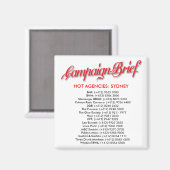 CB Magnet - Hot Agencies: Sydney Magneet (Voorkant / Achterkant)