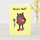 CB- Raisin Hell! Card Kaart (Gele Bloem)