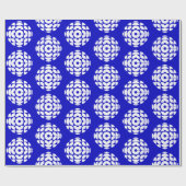 CBC 1986 Logo blauw Poster Cadeaupapier (Vlak)