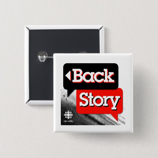 CBC Back Story Vierkante Button 5,1 Cm (Voorkant /achterkant)