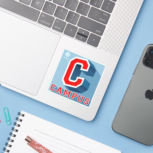 CBC Campus Sticker (Laptop met iPhone)