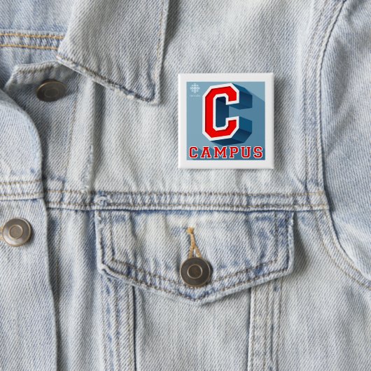 CBC Campus Vierkante Button 5,1 Cm (In situ)