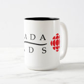 CBC Canada leest Tweekleurige Koffiemok (Voorkant rechts)