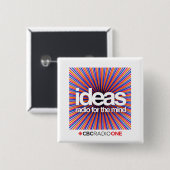 CBC-ideeën Vierkante Button 5,1 Cm (Voorkant /achterkant)