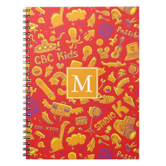 CBC Kinder Pattern Monogram Notitieboek (Voorkant)