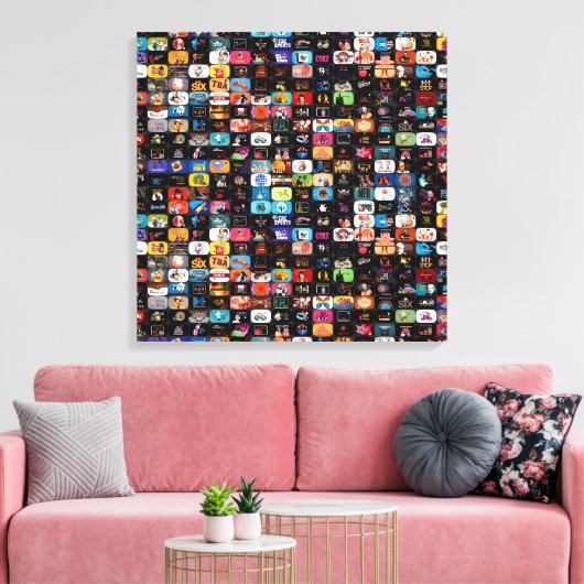 CBC-logo's en -afbeeldingen Canvas Afdruk (Insitu (Woonkamer))