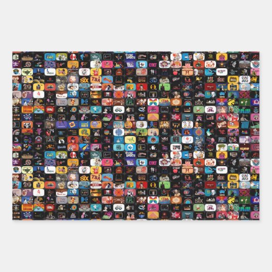 CBC-logo's en grafisch Poster Inpakpapier Vel (Voorkant 3)