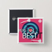 CBC persoonlijk beste Vierkante Button 5,1 Cm (Voorkant /achterkant)